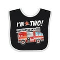 thumbnail image 1 of Inktastic I'm 2 Fire Truck 2nd Birthday Boys or Girls Baby Bib, 1 of 4