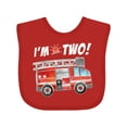 thumbnail image 1 of Inktastic I'm 2 Fire Truck 2nd Birthday Boys or Girls Baby Bib, 1 of 4
