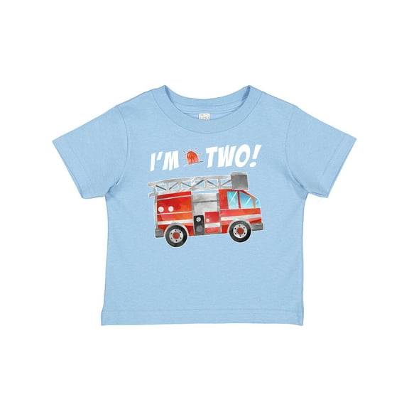 Inktastic I'm 2 Fire Truck 2nd Birthday Boys or Girls Baby T-Shirt