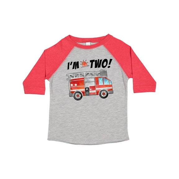 Inktastic I'm 2 Fire Truck 2nd Birthday Boys or Girls Toddler T-Shirt