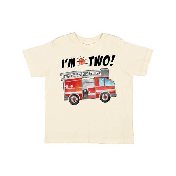 Inktastic I'm 2 Fire Truck 2nd Birthday Boys or Girls Toddler T-Shirt
