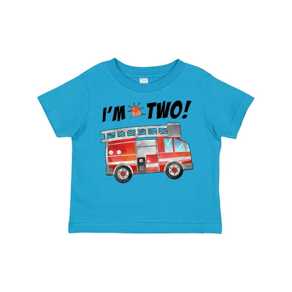 Inktastic I'm 2 Fire Truck 2nd Birthday Boys or Girls Toddler T-Shirt