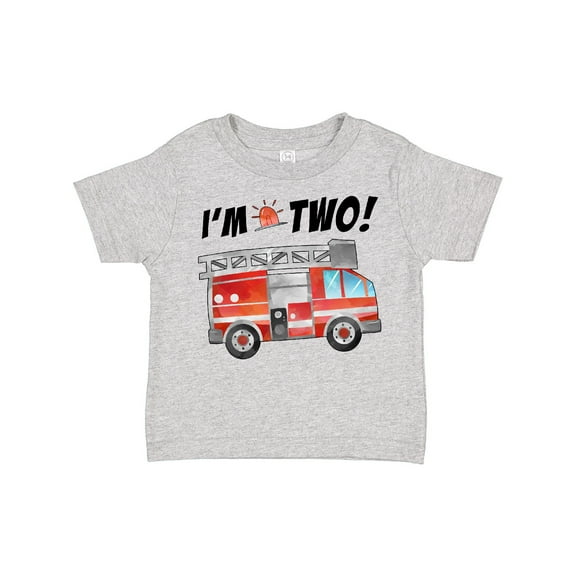Inktastic I'm 2 Fire Truck 2nd Birthday Boys or Girls Toddler T-Shirt