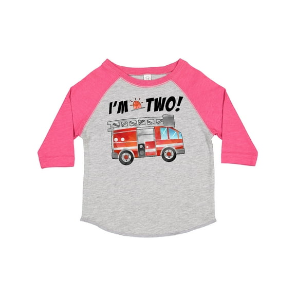 Inktastic I'm 2 Fire Truck 2nd Birthday Boys or Girls Toddler T-Shirt