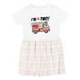 thumbnail image 1 of Inktastic I'm 2 Fire Truck 2nd Birthday Girls Toddler Dress, 1 of 5