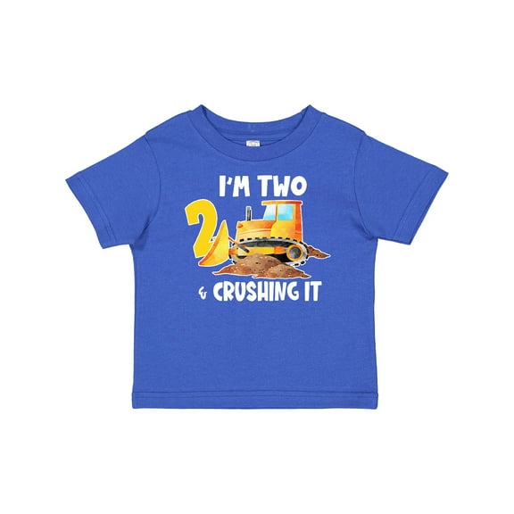 Inktastic I'm 2 and Crushing It Construction 2nd Birthday Boys or Girls Baby T-Shirt
