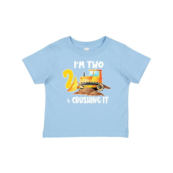 Inktastic I'm 2 and Crushing It Construction 2nd Birthday Boys or Girls Baby T-Shirt