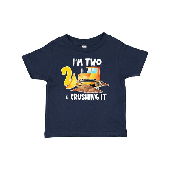 Inktastic I'm 2 and Crushing It Construction 2nd Birthday Boys or Girls Baby T-Shirt