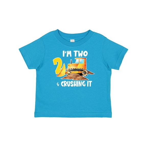 Inktastic I'm 2 and Crushing It Construction 2nd Birthday Boys or Girls Baby T-Shirt
