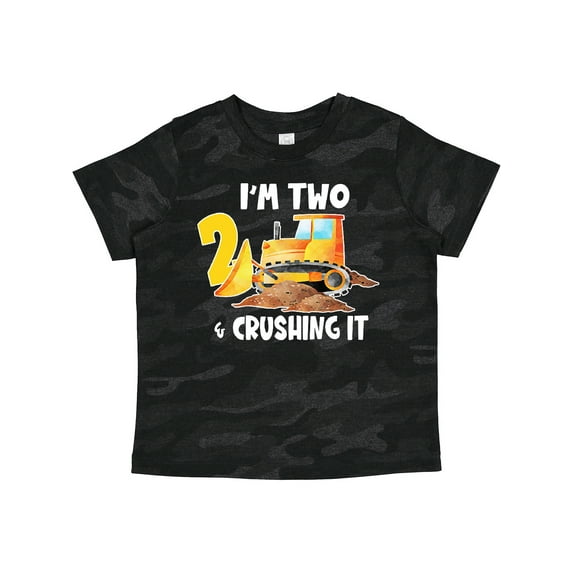 Inktastic I'm 2 and Crushing It Construction 2nd Birthday Boys or Girls Toddler T-Shirt