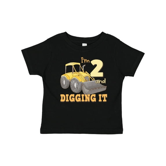 Inktastic I'm 2 and Digging It Bulldozer Boys or Girls Baby T-Shirt