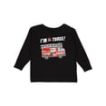 thumbnail image 1 of Inktastic I'm 3 Fire Truck 3rd Birthday Boys or Girls Long Sleeve Toddler T-Shirt, 1 of 5