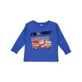thumbnail image 1 of Inktastic I'm 3 Fire Truck 3rd Birthday Boys or Girls Long Sleeve Toddler T-Shirt, 1 of 5