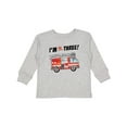 thumbnail image 1 of Inktastic I'm 3 Fire Truck 3rd Birthday Boys or Girls Long Sleeve Toddler T-Shirt, 1 of 5