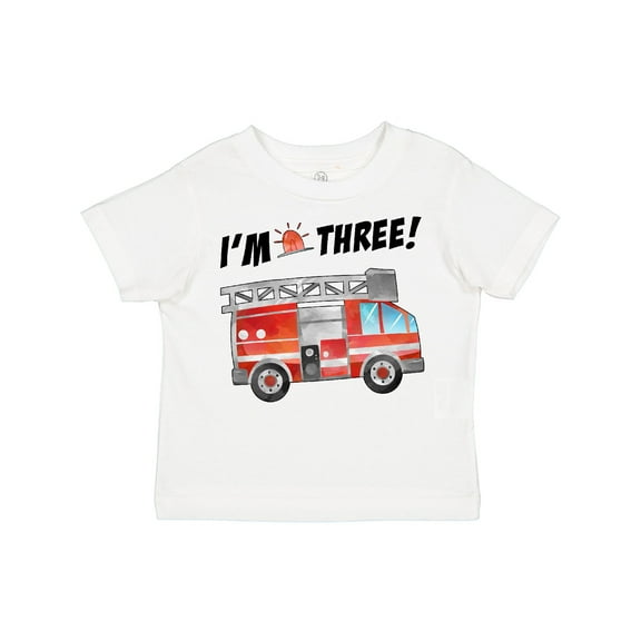 Inktastic I'm 3 Fire Truck 3rd Birthday Boys or Girls Toddler T-Shirt