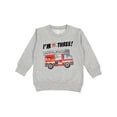 thumbnail image 1 of Inktastic I'm 3 Fire Truck 3rd Birthday Toddler Sweatshirt, 1 of 4