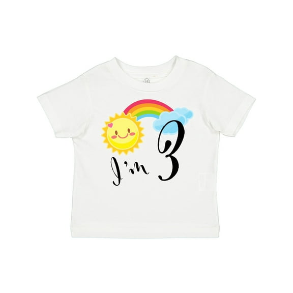 Inktastic I'm 3 Third Birthday Sun Rainbow Boys or Girls Toddler T-Shirt