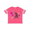 thumbnail image 1 of Inktastic I'm 3 Years Old with Flamingo and Flowers Girls Toddler T-Shirt, 1 of 5