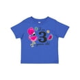 thumbnail image 1 of Inktastic I'm 3 Years Old with Flamingo and Flowers Girls Toddler T-Shirt, 1 of 5