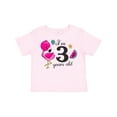 thumbnail image 1 of Inktastic I'm 3 Years Old with Flamingo and Flowers Girls Toddler T-Shirt, 1 of 5