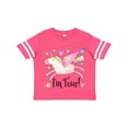 thumbnail image 1 of Inktastic I'm 4 Cute Rainbow Unicorn with Stars and Hearts Boys or Girls Toddler T-Shirt, 1 of 5