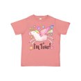 thumbnail image 1 of Inktastic I'm 4 Cute Rainbow Unicorn with Stars and Hearts Boys or Girls Toddler T-Shirt, 1 of 5