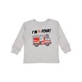 thumbnail image 1 of Inktastic I'm 4 Fire Truck 4th Birthday Boys or Girls Long Sleeve Toddler T-Shirt, 1 of 5