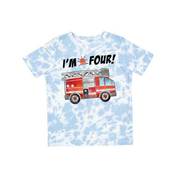 Inktastic I'm 4 Fire Truck 4th Birthday Boys or Girls Toddler T-Shirt