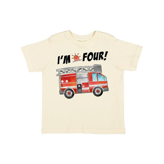 Inktastic I'm 4 Fire Truck 4th Birthday Boys or Girls Toddler T-Shirt