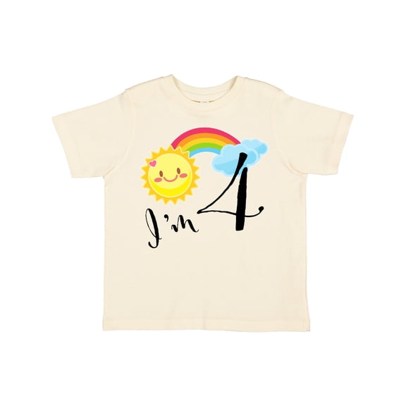 Inktastic I'm 4 Fourth Birthday Sun Rainbow Boys or Girls Toddler T-Shirt