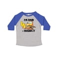 thumbnail image 1 of Inktastic I'm 4 and Crushing It Construction 4th Birthday Boys or Girls Toddler T-Shirt, 1 of 5
