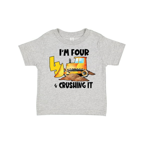 Inktastic I'm 4 and Crushing It Construction 4th Birthday Boys or Girls Toddler T-Shirt