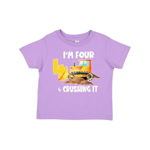 Inktastic I'm 4 and Crushing It Construction 4th Birthday Boys or Girls Toddler T-Shirt