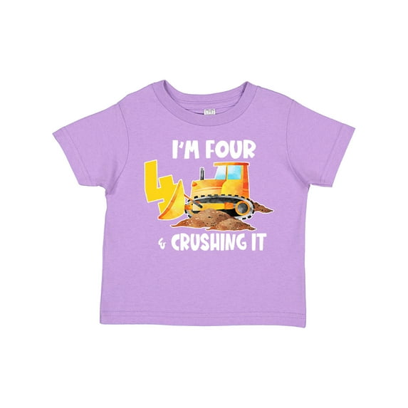Inktastic I'm 4 and Crushing It Construction 4th Birthday Boys or Girls Toddler T-Shirt