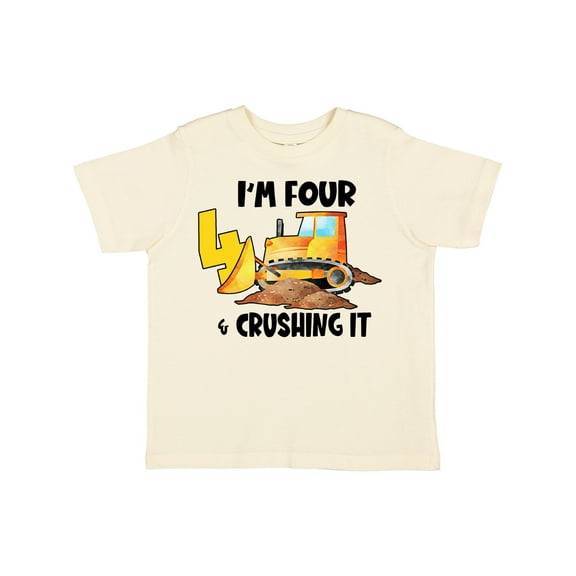 Inktastic I'm 4 and Crushing It Construction 4th Birthday Boys or Girls Toddler T-Shirt