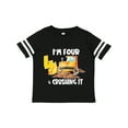 thumbnail image 1 of Inktastic I'm 4 and Crushing It Construction 4th Birthday Boys or Girls Toddler T-Shirt, 1 of 5