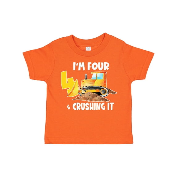 Inktastic I'm 4 and Crushing It Construction 4th Birthday Boys or Girls Toddler T-Shirt