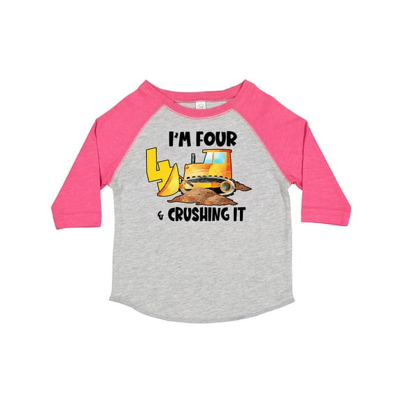 Inktastic I'm 4 and Crushing It Construction 4th Birthday Boys or Girls Toddler T-Shirt