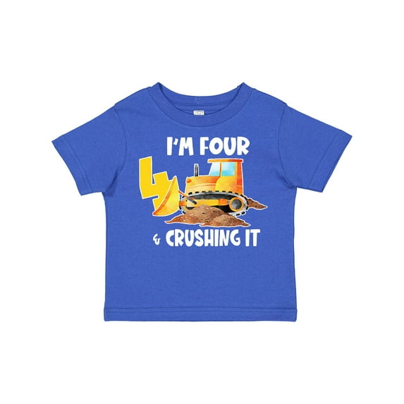 Inktastic I'm 4 and Crushing It Construction 4th Birthday Boys or Girls Toddler T-Shirt