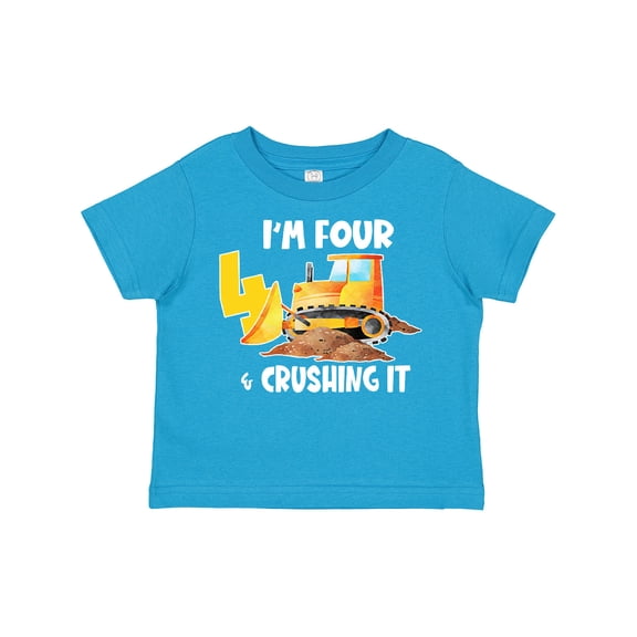 Inktastic I'm 4 and Crushing It Construction 4th Birthday Boys or Girls Toddler T-Shirt