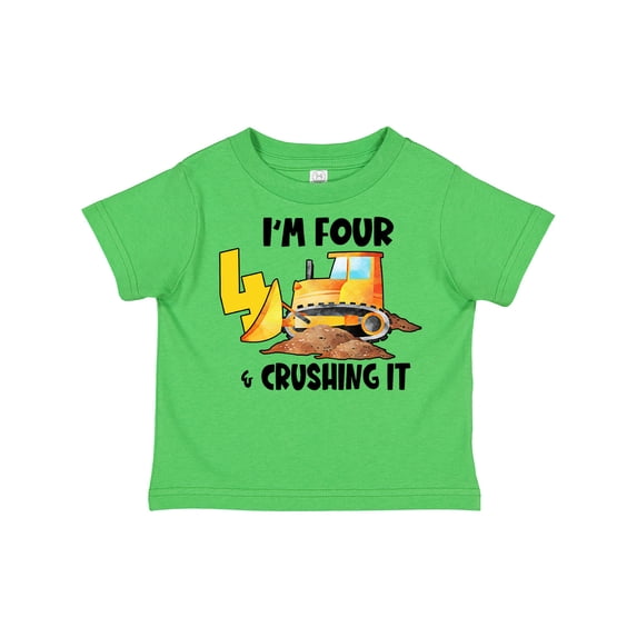Inktastic I'm 4 and Crushing It Construction 4th Birthday Boys or Girls Toddler T-Shirt
