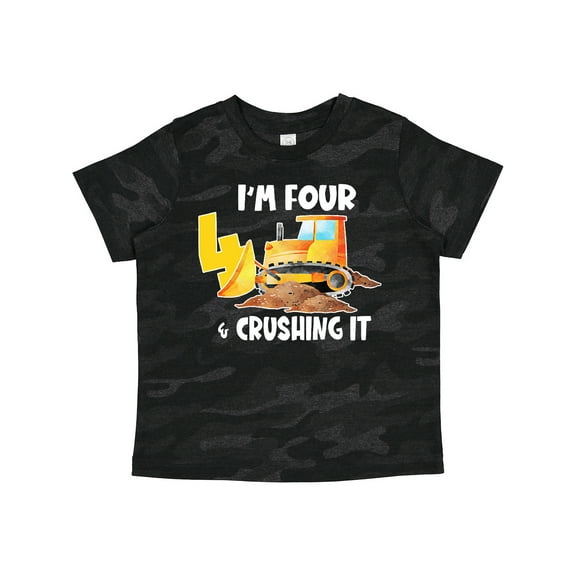Inktastic I'm 4 and Crushing It Construction 4th Birthday Boys or Girls Toddler T-Shirt