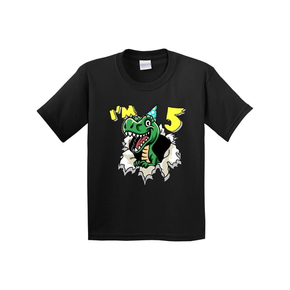 Inktastic I'm 5 Dinosaur Youth T-Shirt