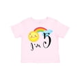 thumbnail image 1 of Inktastic I'm 5 Fifth Birthday Sun Rainbow Boys or Girls Toddler T-Shirt, 1 of 5