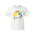 thumbnail image 1 of Inktastic I'm 5- Fifth Birthday Sun Rainbow Youth T-Shirt, 1 of 5
