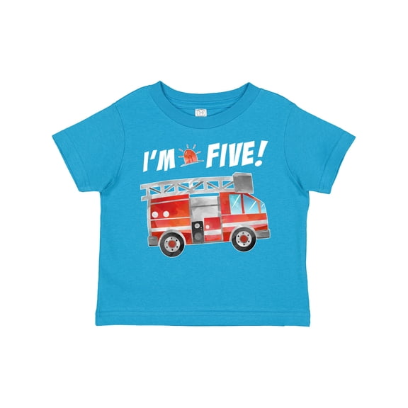 Inktastic I'm 5 Fire Truck 5th Birthday Boys or Girls Toddler T-Shirt