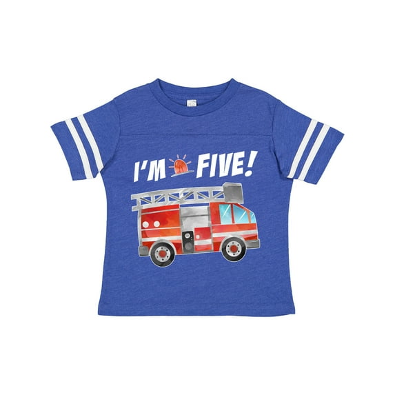 Inktastic I'm 5 Fire Truck 5th Birthday Boys or Girls Toddler T-Shirt