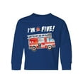thumbnail image 1 of Inktastic I'm 5 Fire Truck 5th Birthday Long Sleeve Youth T-Shirt, 1 of 5