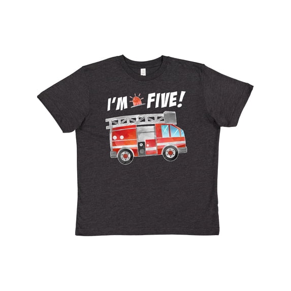 Inktastic I'm 5 Fire Truck 5th Birthday Youth T-Shirt