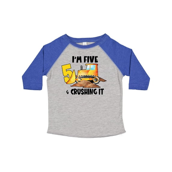 Inktastic I'm 5 and Crushing It Construction 5th Birthday Boys or Girls Toddler T-Shirt